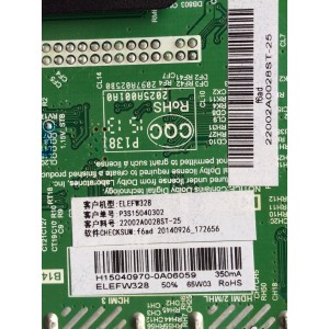 MAIN / FUENTE / ELEMENT H15040970 / TP.MS3393.PB851 / MODELO ELEFW328	