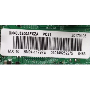 MAIN PARA TV SAMSUNG / NUMERO DE PARTE BN94-11797E / BN41-02307B / BN97-12660E / SUSTITUTAS BN94-09548W / BN94-09536L / BN94-10488M / PANEL CY-JJ043BGEV2H / MODELO UN43J5200AFXZA BD06