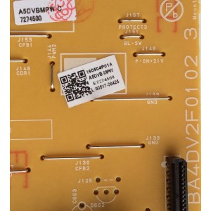 FUENTE DE PODER / MAGNAVOX A5DVBMPW / BA4DV2F0102 3 / A5DVB-MPW / MODELO 43MV346X/F7 / PANEL U4DV3XH	