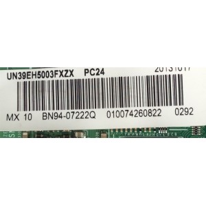 MAIN / SAMSUNG BN94-07222Q / BN41-01876B / BN97-06523Q / MODELO UN39EH5003FXZA YF04 / PANEL CY-DF390BGAV1H	