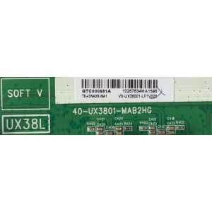 MAIN PARA TV TCL / NUMERO DE PARTE T8-43NA3R-MA1 / 40-UX3801-MAB2HG / V8-UX38001-LF1V028 / UX38L / PANEL LVF430C50T E7 / MODELOS 40S305 / 40FS3750 / 40S305TFAA / 40FS3750TFAA / 43S303 / 43S305 / 49S305 / 49S305TFAA