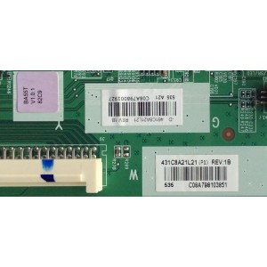 MAIN / TOSHIBA 461C 8A21L21 / 431C8A21L21 / SBA49T VTV-L49627 REV:1A / MODELO 55L310U Rev. A / PANEL KE550WDR-HE350	