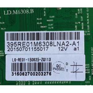 MAIN / RCA 395RE01M6308LNA2-A1 / LD.M6308.B / MODELO SLD40HG45RQ / PANEL V400HJ6-PE1-CI-12V	