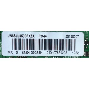 MAIN / SAMSUNG BN94-09285N / BN41-02344B / BN97-09272B / MODELO UN65JU650DFXZA ID02 / PANEL CY-GJ065FGNV1H	