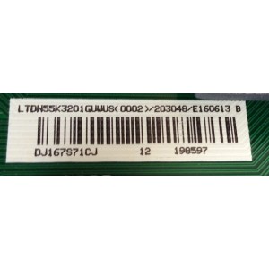 MAIN / HISENSE 203048/E160613 / RSAG7.820.6591/ROH / 203048 / MODELO 55H7C / PANEL T550QVN05.0	
