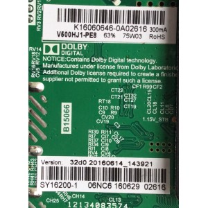 MAIN FUENTE ELEMENT K16060646 / TP.MS3393.PB801 / 32D0 20160614_143921 / SY16200-1 / PANEL V500HJ1-PE8 REV.C7 / MODELO ELEFW5016