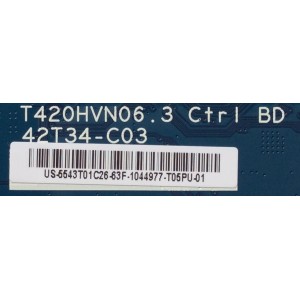 T-CON / SHARP 55.43T01.C26 / 5543T01C26 / T420HVN06.3 Ctrl / 42T34-C03 / MODELO LC-43N4000U	