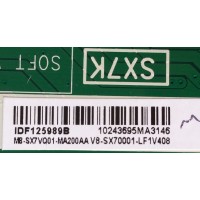 MAIN PARA TV HITACHI / NUMERO DE PARTE M8-SX7VQ01-MA200AA / 40-SX7KNA-MAG4HG / SX7K / IDF125989B / V8-SX70001-LF1V408 / MODELO 55R7 