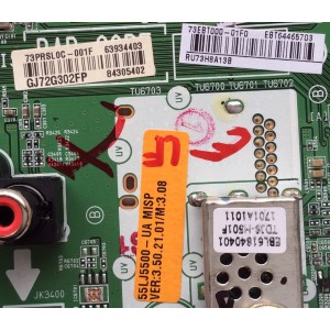 MAIN LG EBT64465703 / 63934403 / 84305402 / EAX67148704(1.0) / PANEL NC550DUE-AAFX1 / MODELO 55LJ5500-UA AUSYLOR