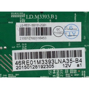 MAIN / RCA 0131-ZQ01 / 46RE01M3393LNA35-B4 / LD.M3393.B / LG-RE01-150128-ZQ525 / MODELO LED46C45RQ / PANEL LSC460HN03-12V	