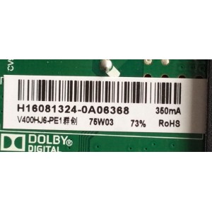 MAIN / PROSCAN H16081324 / TP.MS3393.PB801 / MODELO PLDED4017-B / PANEL V400HJ6-PE1	
