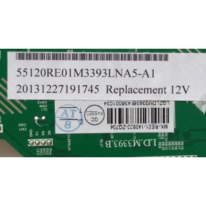 MAIN / RCA 55120RE01M3393LNA5-A1 / 0822-ZQ704 / LD.M3393.B / MODELO LED55C55R120Q	