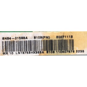 MAIN / SAMSUNG BN94-01588A / BN41-00817F / BN97-01863A / MODELO LNT3753HX/XAA / PANEL T370XW02 V.6	