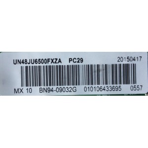 MAIN / SAMSUNG BN94-09032G / BN97-09272B / BN41-02344B / SUSTITUTA BN94-08215E / MODELO UN48JU6500FXZA TH01 / PANEL CY-GJ048HGLV1H	