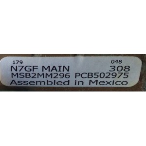 MAIN / SANYO 1LG4B10Y03000 N7GF / 1LG4B10Y03000 / MODELO DP26649 P26649-01 / PANEL LC260WXN(SB)(G1)	