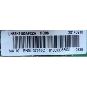 MAIN / SAMSUNG BN94-07345C / BN97-08117B / BN41-02157B / MODELO UN55H7150AFXZA TS01 / PANEL CY-SH055DSLV2H	
