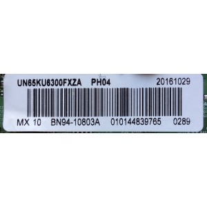 MAIN / SAMSUNG BN94-10803A / BN41-02528A / BN97-10648A / MODELO UN65KU6290FXZA DA02 / PANEL CY-GK065HGLV2H	