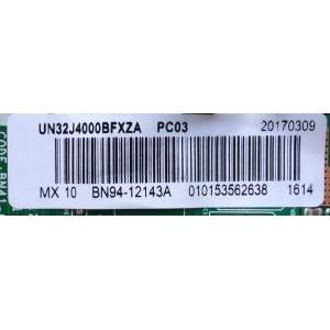 MAIN / SAMSUNG BN94-12143A / BN41-02357D / BN97-13110A / MODELO UN32J4000BFXZA LD04 / PANEL JJ032AGH-R1-RR01	