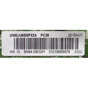 MAIN / SAMSUNG BN94-09032H / BN41-02344B / BN97-09272B / MODELO UN50JU6500FXZA IH01	