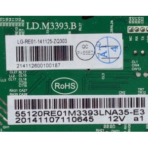 MAIN / TCL 55120RE01M3393LNA35-E3 / LD.M3393.B / 1125-ZQ303 / MODELO 55US57	