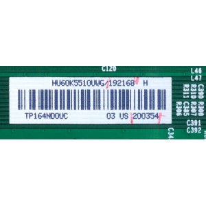 MAIN / SHARP 192168 / 200354 / HV60K5510UWG / RSAG7.820.6737/ROH / MODELO LC-60N6200U	
