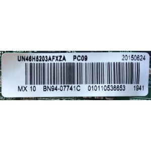 MAIN PARA TV SAMSUNG / NUMERO DE PARTE BN94-07741C / BN41-02245A / BN97-08781E / BN9407741C / PANEL CY-DF460BGLV1H / MODELOS UN46H5203 / UN46H5203AFXZC / UN46H5203AFXZA TD01