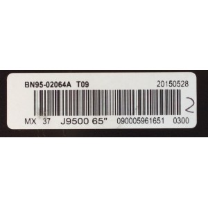 T-CON / SAMSUNG BN95-02064A / BN41-02297A / BN97-09254A / PANEL CY-YJ065FLLV1H / MODELOS UN65JS9500FXZA TS01 / UE65JS9500 / UN65KU650DFXZA FA01 / UA65JS9500 / UE65JS9500 / UN65JS9500 / UE65JS9505Q / UE65JS9502 / MAS MODELOS COMPATIBLES EN DESCRIPCION