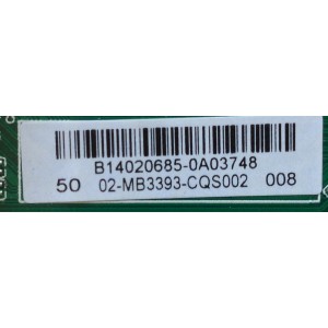 MAIN / SANYO B14020685 / 02-MB3393-CQS002 / T.MS3393T.78 / 3MS3393X-3 / MODELO FW50D36F ME1 / PANEL V500HJ1-LE8 REV.C1	