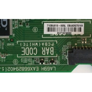 MAIN PARA TV LG / NUMERO DE PARTE EBU63575169 / EAX66829402 / EAX66829402(1.0) / 63575169 / PANEL NC490EUN-AACR2 / MODELO 49LF5400-UH / 49LF5400-UH.BUSWLJM
