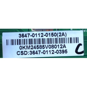 MAIN / VIZIO 3647-0112-0150 / 0171-2272-2682 / SUSTITUTAS 3647-0152-0150 / 3647-0152-0395 / MODELO VO47LFHDTV10A	