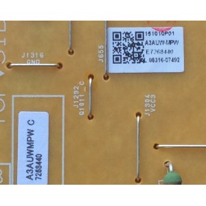 FUENTE DE PODER / EMERSON A3AUVMPW-001 / A3AUWMPW / A3AUW-MPW / BA3AUVF0102 1  / MODELOS LF501EM4 A DSA / LF501EM4 A DS9 / LF501EM6F DS1 / 50ME313V/F7 A DS5 / PANEL U3AU4XH