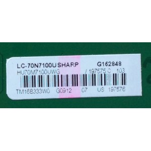 MAIN / SHARP 197575 / RSAG7.820.6888/ROH / 197576 / G162848 / HU70M7100UWG / MODELO LC-70N7100U