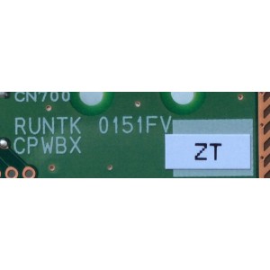 T-CON / SHARP RUNTK0151FVZT / RUNTK / CPWBX / 0151FV / ZT / MODELO LC-70N7100U	