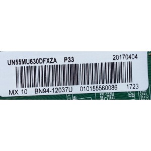 MAIN / SAMSUNG BN94-12037U / BN41-02568A / BN97-12961A / PANEL CY-GK055HGLV5H / MODELO UN55MU630DFXZA FA01
