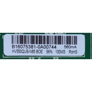 MAIN / FUENTE / PROSCAN B16075381 / TP.MS3393.PC822 / MODELO PLDED5514 / PANEL HV550QUB-NB5	