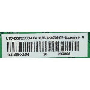 MAIN / HISENSE 205863 / RSAG7.820.6841/ROH / LTDN55K2203WUS(0101) / MODELO 55H5C / PANEL HD550DF-E32	
