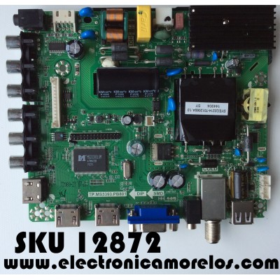 MAIN / FUENTE / (COMBO) RCA K15062080 / 40GE0010344-A1 / TP.MS3393.PB801 / MODELO LED40G45RQ / PANEL LSC400HM09-12V	
