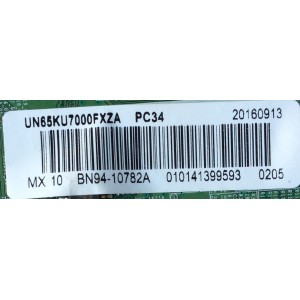 MAIN PARA TV SAMSUNG / NUMERO DE PARTE BN94-10782A / BN41-02528A / BN97-10972A / BN9410782A / PANEL CY-KK065HGLV3H / MODELO UN65KU7000 / UN65KU7000FXZA FA01