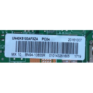 MAIN PARA TV SAMSUNG / NUMERO DE PARTE BN94-10855R / BN41-02488B / BN97-10715C / BN9410855R / PARTE SUSTITUTA BN94-12140A / PANEL CY-FK040BNNV1H / MODELOS UN40K5100 / UN40K5100AFXZA / UN40K5100AFXZP / UN40K5100AFXZX / UN40J5200AFXZA DA04