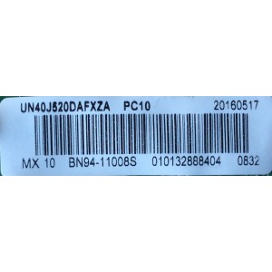 MAIN / SAMSUNG BN94-11008S / BN41-02307B / BN97-10756A / PANEL CY-JJ040BGNV4H / MODELO UN40J520DAFXZA DA03