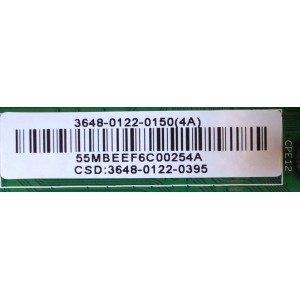 MAIN / SHARP 3648-0122-0150 / 0171-2271-5824 / 9LE364801220395 / SUSTITUTA 0171-2271-5824 / MODELO LC-48LE653U / PANEL LSC480HN05-B01	