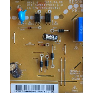 FUENTE DE PODER / LG EAY64009401 / 64009401 / EAX66472001(1.4) / PANEL NC430DGE- SADP2 / MODELO 43UF6400-UA BUSYLOR / 43UF6400-UA.BUSYLJM	