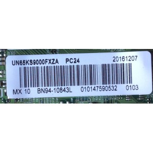 MAIN / SAMSUNG BN94-10843L / BN97-10626G / BN41-02504A / MODELO UN65KS9000FXZA AA02 / PANEL CY-QK065FLAV1H HW49	