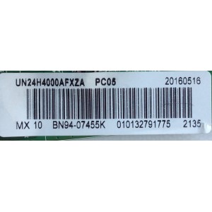 MAIN / SAMSUNG BN94-07455K / BN97-08747B / BN41-02215A / MODELO UN24H4000AFXZA IP01