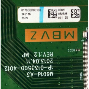 MAIN / VIZIO 0170COR00100 / 1P-0133500-4012 / 0170COR00100 060H / PANEL JE695D3LB3N / MODELOS M701d-A3 LFTROXCQ / M701d-A3R
