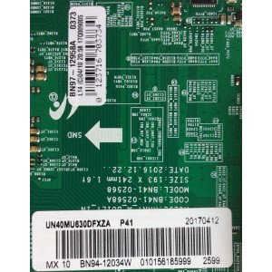 MAIN / SAMSUNG BN94-12034W / BN41-02568A / BN97-12958A / PANEL CY-GK040HGLV4H / MODELO UN40MU630DFXZA FA01