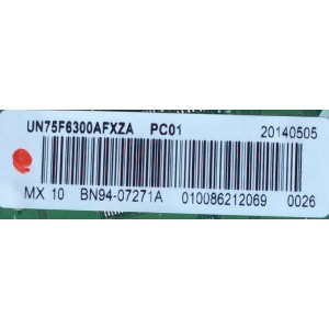 MAIN PARA TV SAMSUNG / NUMERO DE PARTE BN94-07271A / BN41-01958B / BN97-07704A / BN9407271A / PANEL CY-GF750CSLV9H / MODELO UN75F6300 / UN75F6300AFXZA UH02