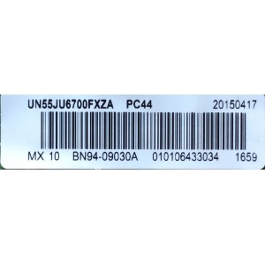 MAIN / SAMSUNG BN94-09030A / BN97-09264W / BN41-02344B / MODELO UN55KU6500FXZA FA01 / PANEL CY-WJ055HGLV1H	