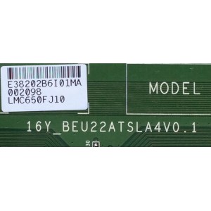 T-CON / SCEPTRE LJ92-38202B / 38202B / 16Y_BEU22ATSLA4V0.1 / MODELO U65 SFIV58BA