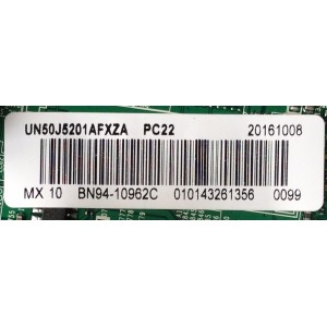 MAIN SAMSUNG / BN94-10962C / BN97-10716T / BN41-02307B / PANEL CY-JJ050BGNV2H / MODELOS UN50J5201AFXZA PC22 / UN50J5201AFXZA DB02